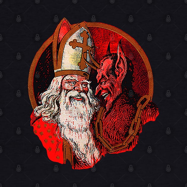 Krampus and Saint Nicholas by Tainted